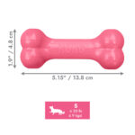 KONG Puppy Goodie Bone: Hueso de Caucho Suave para Cachorros - Juguete Rellenable para Dentición - Color Rosa - Imagen 2
