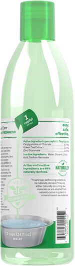 TropiClean Fresh Breath Aditivo para el Agua para Gatos (473 ml): Solución de Cuidado Oral Sin Cepillado, Elimina el Mal Aliento y Combate el Sarro - Imagen 2