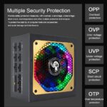 Fuente de Poder JULONGFENGBAO 850W ATX | PC Gamer Alto Consumo | Tarjetas Gráficas Potentes - Imagen 4