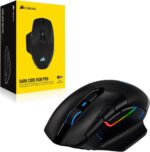 Corsair Dark Core RGB Pro: Mouse Inalámbrico Gaming Ergonómico con Conectividad SLIPSTREAM (18K DPI) y Carga Inalámbrica Qi