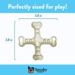 Spunky Pup Clean Earth Recycled Crossbones: Juguete Masticable Ecológico para Perros (Huesos Cruzados), Hecho 100% de Plástico Reciclado, Duradero y Flotante - Imagen 2