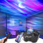 Proyector de Luces Galaxia Aurora Boreal con Luna y Estrellas: Lámpara de Noche LED de Alta Definición - Control Remoto - Altavoz Bluetooth Hi-Fi - Temporizador Inteligente - Decoración Premium para Hogar y Eventos - Imagen 2