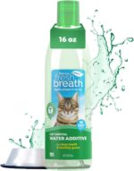 TropiClean Fresh Breath Aditivo para el Agua para Gatos (473 ml): Solución de Cuidado Oral Sin Cepillado, Elimina el Mal Aliento y Combate el Sarro