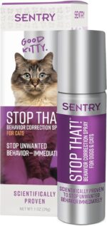 SENTRY Stop That! Spray de Corrección de Comportamiento para Gatos (29.5 ml): Ayuda a Detener Arañazos, Maullidos Excesivos y Saltos, con Tecnología de Feromonas