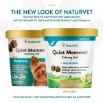 NaturVet Quiet Moments Suplemento Calmante para Perros con Melatonina: Alivia Ansiedad por Tormentas, Viajes y Pirotecnia, 70 Masticables Suaves - Imagen 2