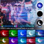 Proyector de Luces Galaxia Aurora Boreal con Luna y Estrellas: Lámpara de Noche LED de Alta Definición - Control Remoto - Altavoz Bluetooth Hi-Fi - Temporizador Inteligente - Decoración Premium para Hogar y Eventos - Imagen 4