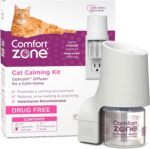 Comfort Zone Difusor Calmante para Gatos: Kit de Inicio con Feromonas para Reducir el Marcaje Urinario, Arañazos Destructivos y Estrés Felino