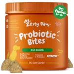 Zesty Paws Probiotic Bites para Perros: Suplemento de Salud Digestiva e Inmune con Prebióticos y Probióticos, 3 Billones de UFC por Bocado