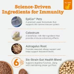 Zesty Paws Aller-Immune Bites para Perros (90 Masticables): Suplemento para Alergias Estacionales, Soporte Inmune y Salud Intestinal con EpiCor, Calostro y Probióticos - Imagen 6