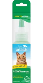 Gel Dental TropiClean Fresh Breath para Gatos (2 fl oz / 59 ml): Limpiador de Dientes Sin Cepillado, Elimina Placa y Sarro, Aliento Fresco Natural