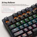 Teclado Mecánico LEAVEN K550 TKL | 87 Teclas Gamer | RGB | Anti-Ghosting Completo - Imagen 3