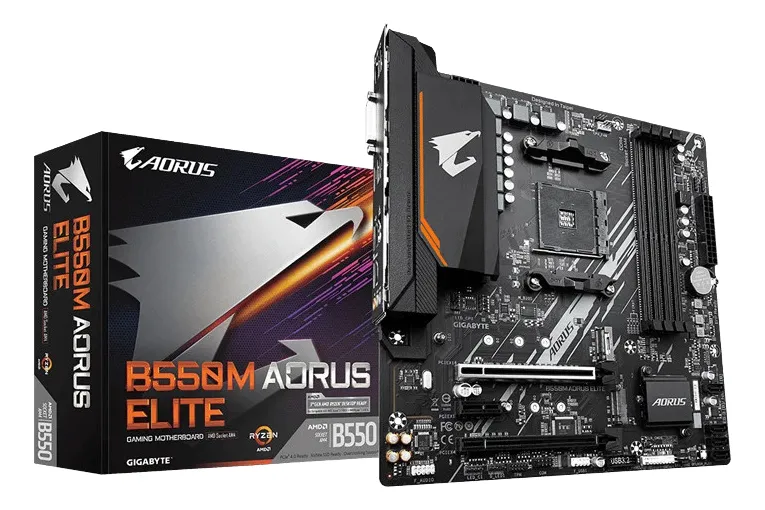 D_NQ_NP_2X_721165-CBT98100243066_112025-F Placa Base Gigabyte B550M AORUS ELITE | Motherboard AM4 | PCIe 4.0 | AMD Ryzen Ready - Imagen 1