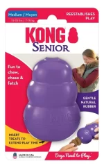 KONG Senior: Juguete de Caucho Suave y Natural para Perros Mayores, Rellenable y Altamente Duradero - Imagen 2