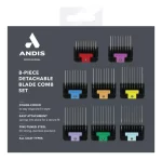 Juego de Peines Guía Universales de Acero Inoxidable de 8 Piezas: Peines de Fijación para Cortadoras Profesionales - Compatible con Cuchillas Serie A5