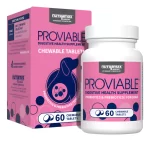 Nutramax Proviable Suplemento de Salud Digestiva para Perros: Probióticos y Prebióticos para el Equilibrio Intestinal, 60 Tabletas Masticables