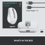 Logitech MX Anywhere 3S | Mouse Ultraportátil Premium | MagSpeed y 8000 DPI Anywhere Tracking - Blanco - Imagen 5
