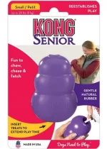 KONG Senior: Juguete de Caucho Suave y Natural para Perros Mayores, Rellenable y Altamente Duradero