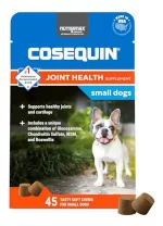 Cosequin Minis Plus MSM & Boswellia para Perros Pequeños: Suplemento Articular Profesional, 45 Masticables Blandos (Soft Chews)
