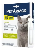 PetArmor para Gatos: Tratamiento Antipulgas y Garrapatas (6 Aplicaciones), Mata Pulgas, Garrapatas y Piojos Masticadores, Resistente al Agua - Imagen 2