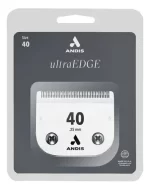 Cuchilla Andis UltraEdge #40 (0.25mm): Hoja Quirúrgica de Acero Carbonizado para Máquinas Profesionales, Ideal para Veterinarios y Grooming de Competencia