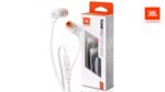 JBL Tune 110 Auriculares con Cable | Pure Bass Sound y Micrófono Manos Libres - Blanco