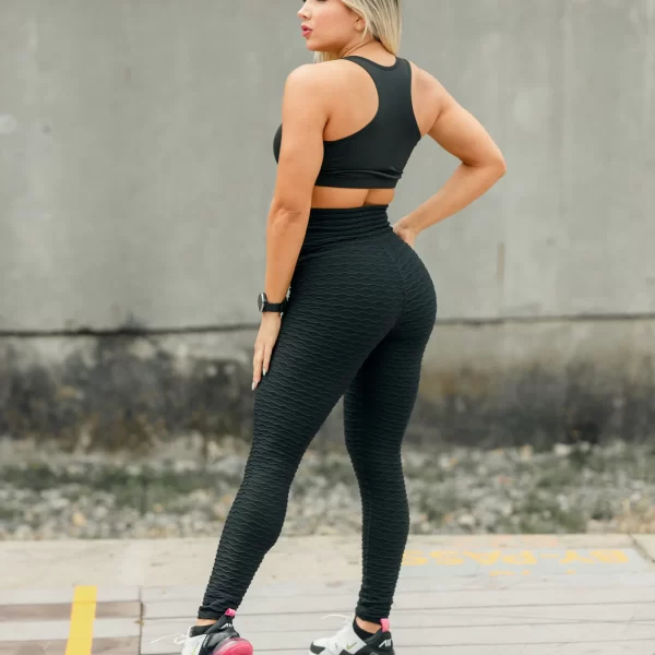 SHEIN Leggins Con Textura Áki Talla L