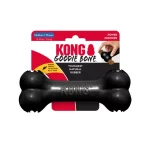 KONG Extreme Goodie Bone: Hueso de Caucho Negro Ultra Resistente para Perros - Juguete Rellenable para Masticadores Extremos