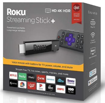 Roku Streaming Stick+ 4K Streaming Media Player con Voz- Control remoto de TV