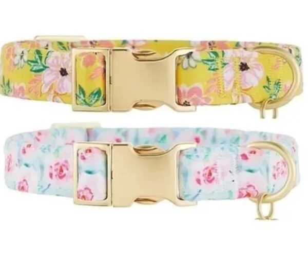Collar Neopreno Floral Top Paw Para Perro Talla L X2 Unid