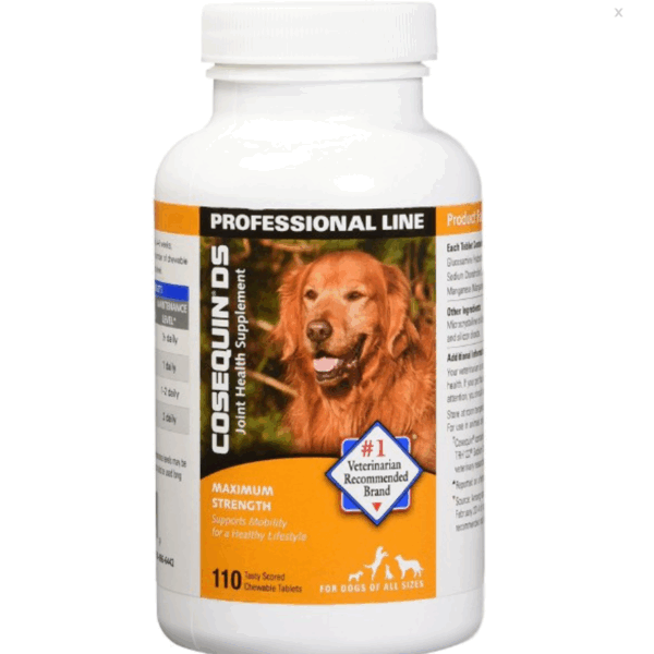 Cosequin DS Professional Line Max Strength Tabletas Suplementarias Para Perros, 110 Unidades