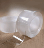 1 rollo de cinta impermeable transparente, cinta de doble cara resistente