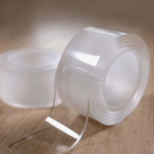 1 rollo de cinta impermeable transparente, cinta de doble cara resistente