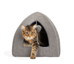 Cama para gatos con capucha