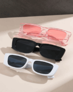 3 pares gafas de moda con montura cuadrada accesorios de viaje