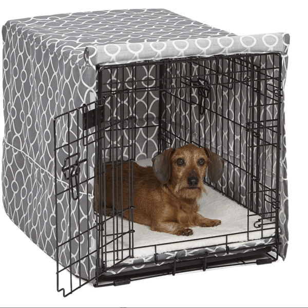 Funda gris para jaula para perros, 30 pulgadas de largo, talla M