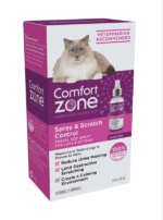 Comfort Zone Scratch Deterrent y Cat Calming Spray; 2 onzas