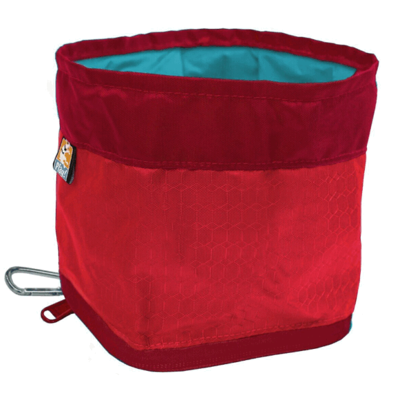 Kurgo Zippy Travel Bowl Granero Rojo