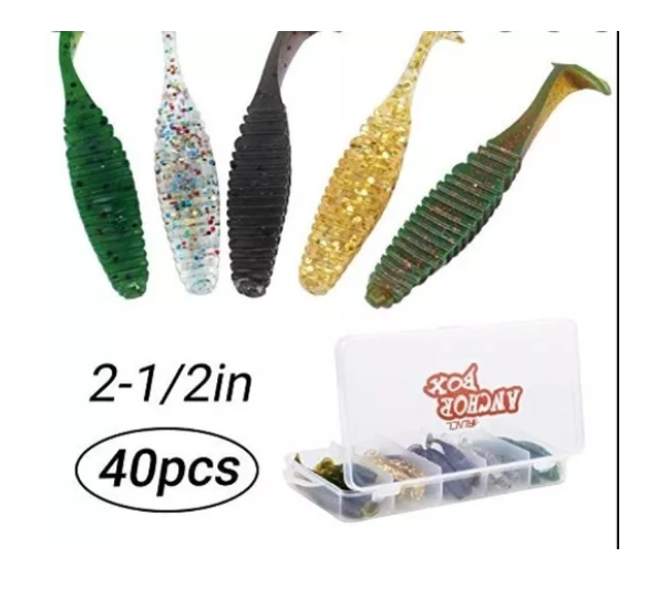 Señuelo Paddle Tail Worms Para Pesca