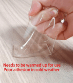 1 rollo de cinta impermeable transparente, cinta de doble cara resistente - Imagen 2