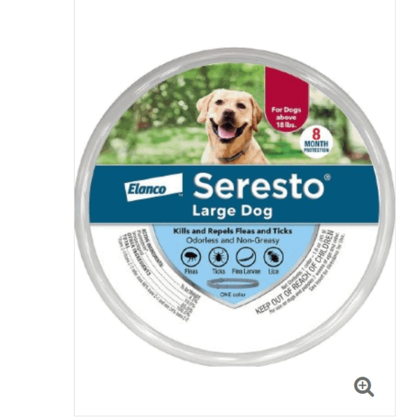 Bayer Seresto Collar Antipulgas Y Garrapatas Protección De 8 Meses Para Perros Grandes De Más De 18 Libras