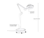 Lámpara De Pie Con Aumento De Base Rodante De 6 Ruedas - Imagen 2