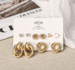 2 paquetes x 6 pares/juego de aretes de perlas de moda - Imagen 2