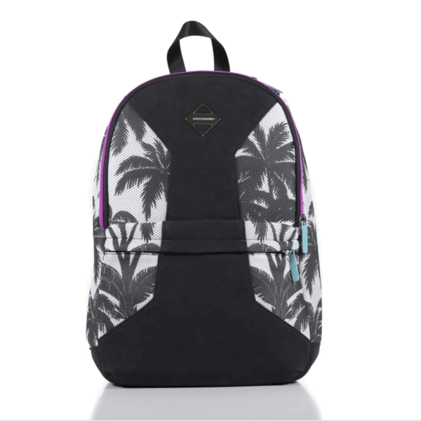 MOCHILA SPRAYGROUND MALLA TROPICAL CORTE Y COSTURA DELUX NEGRA/BLANCA
