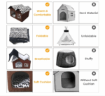 Cama Casa para Perros Gatos - Imagen 4