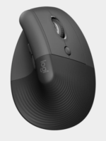 Logitech Lift: Mouse Ergonómico Vertical Inalámbrico, Ángulo 57°, Doble Conexión (Logi Bolt y Bluetooth), Clics Silenciosos y 4000 DPI (Color Grafito