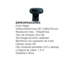 Cámara Web Logitech C270 Hd 30fps Color Negro - Imagen 6