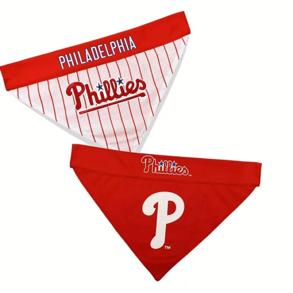 Bandana reversible philadelphia phillies para mascota L/XL