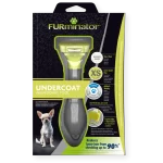 FURminator DeShedding Tool para Perros Extra Pequeños (XS, Pelo Corto): Cepillo Deslanador para Razas Miniatura, Elimina Pelo Muerto, Reduce la Muda, Botón FURejector®