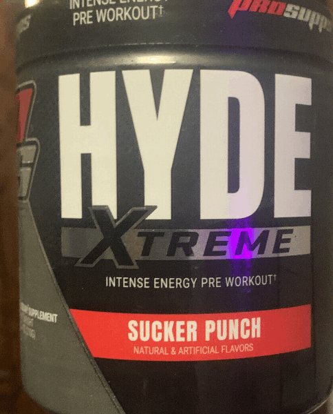 ProSupps Hyde Xtreme: Bebida energética en polvo antes del entrenamiento - Sucker Punch - 30 Serv