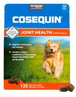 Nutramax Cosequin DS Maximum Strength Plus MSM & Boswellia para Perros: Suplemento Articular Avanzado, 120 Masticables Blandos (Bolsa)